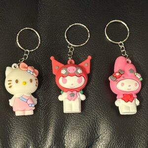 Set of three Kawaii Sanrio Cutie Keychains 💕